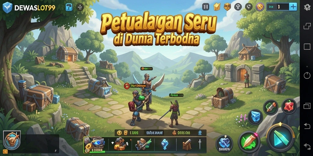 Tampilan gameplay DEWASLOT99 yang menakjubkan di dunia terbuka.
