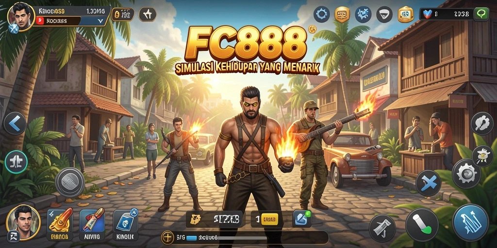 Screenshot utama FC888 menampilkan gameplay simulasi yang menarik.