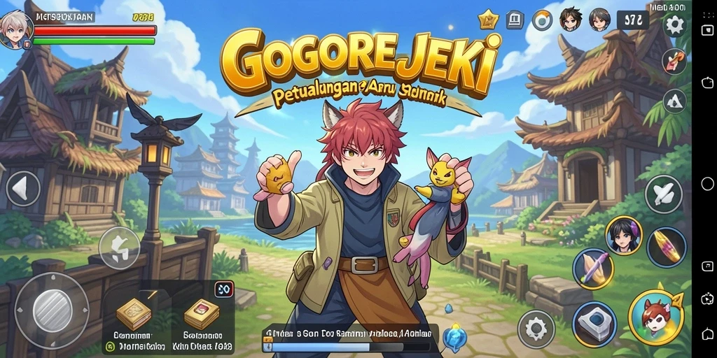 Tampilan gameplay GOGOREJEKI yang menarik dan penuh aksi.