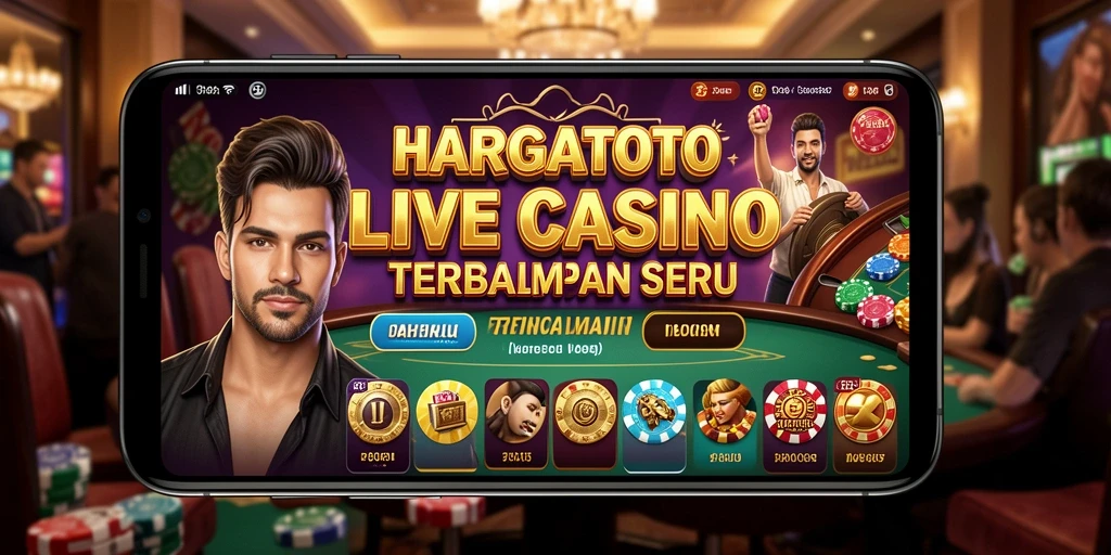 Tampilan gameplay HARGATOTO yang menarik dengan dealer langsung dan interaksi real-time.