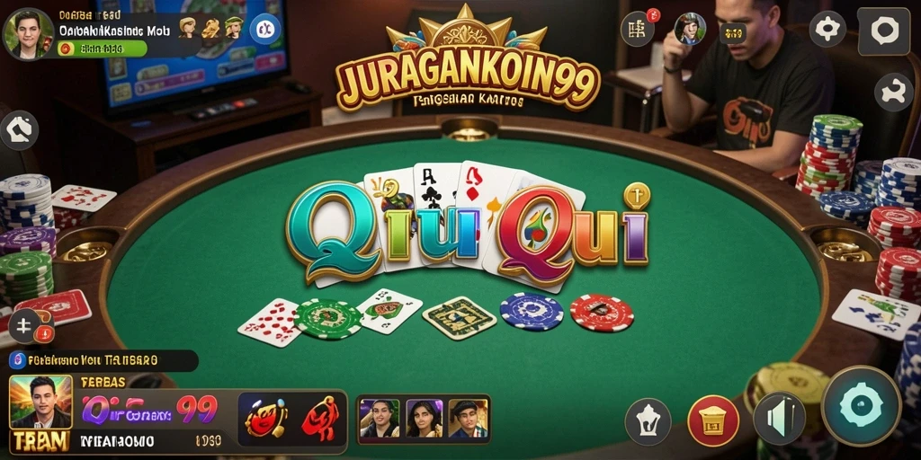 Screenshot utama JURAGANKOIN99 menampilkan serunya permainan QiuQiu.