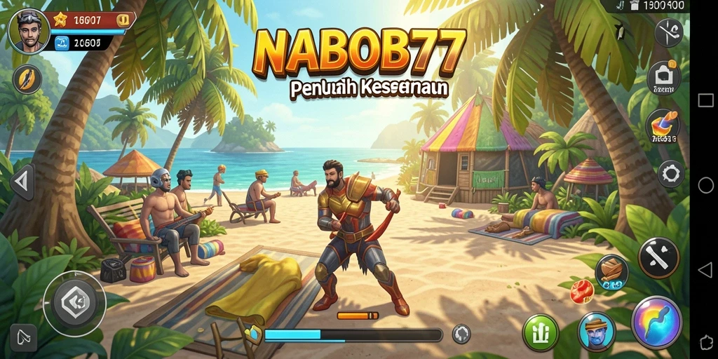 Tampilan gameplay <strong>NABOB77</strong> yang penuh warna dan menyenangkan.